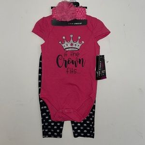 3 piece set for baby girls
